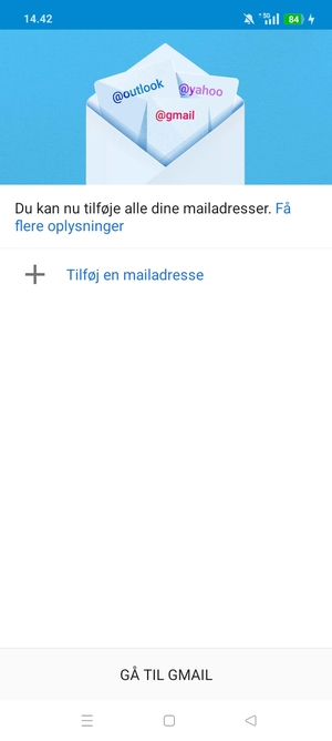 Vælg Tilføj en mailadresse