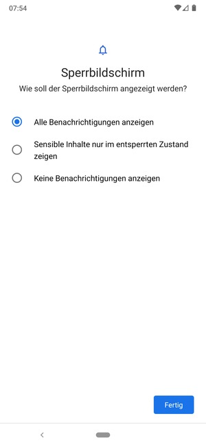Wählen Sie die gewünschte Option und wählen Sie Fertig