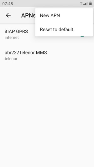 Select Reset to default