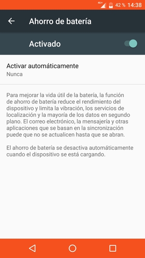 Active Ahorro de batería