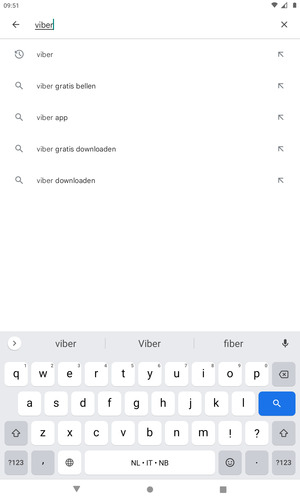Voer de app-naam in en selecteer Zoeken