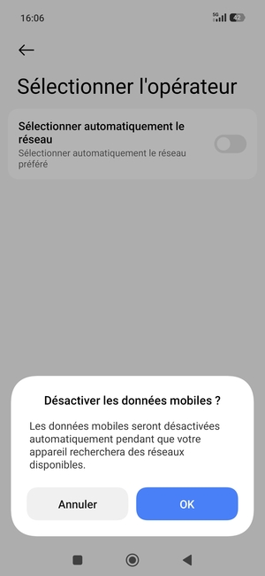 Sélectionnez OK