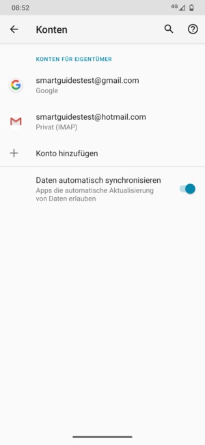 Wählen Sie Ihr Google Konto