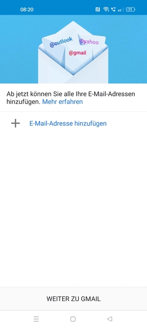 Wählen Sie E-Mail-Adresse hinzufügen