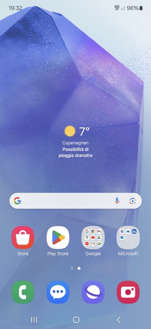 Seleziona il tasto App recenti