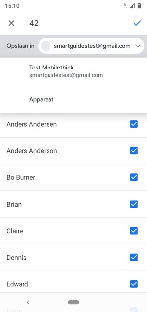 Selecteer uw Google-account