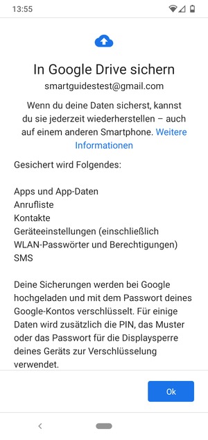 Wählen Sie OK