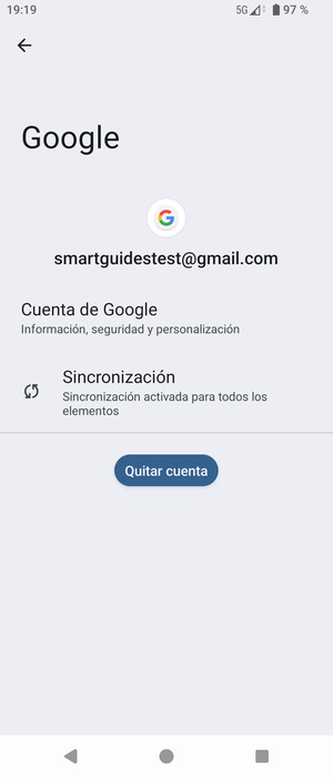 Seleccione Sincronización