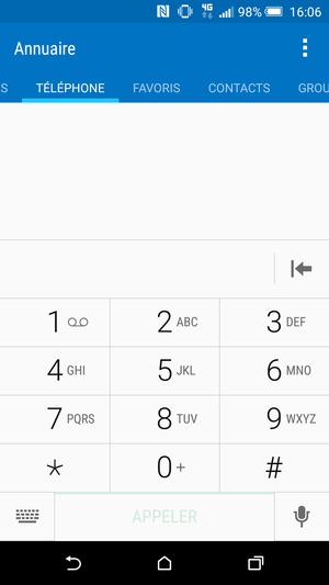 Appuyez longuement sur le numéro 1