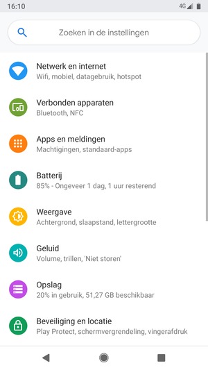 Selecteer Netwerk en internet
