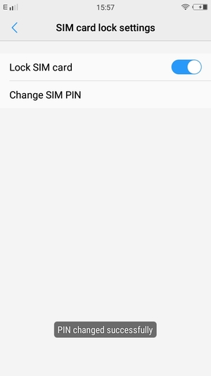Your SIM PIN has been changed