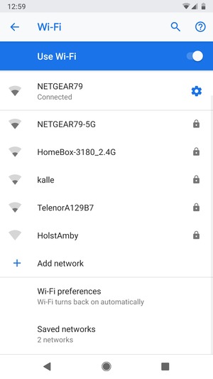 You are now connected to the Wi-Fi network