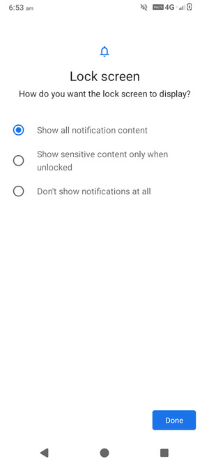 Select your preferred option and select Done