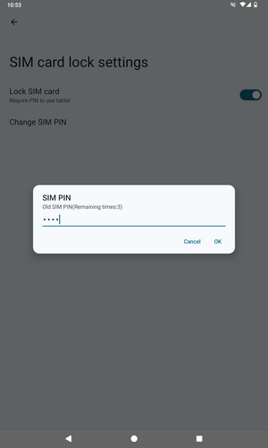 Enter your Old SIM PIN and select OK