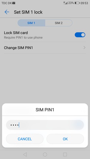 Enter your New SIM PIN and select OK