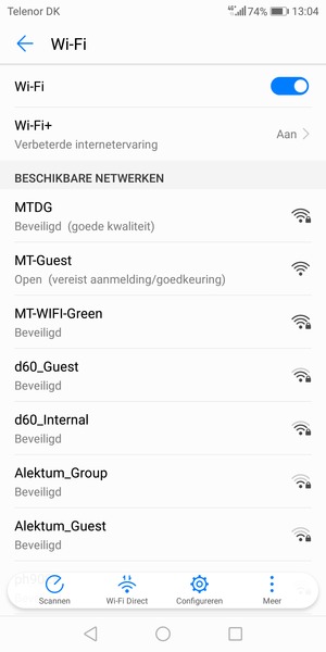 Selecteer het draadloze netwerk waarmee u verbinding wilt maken
