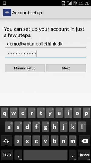Enter your Email address and Password. Select Next