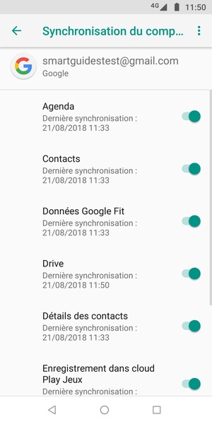 Sélectionnez le bouton du Menu