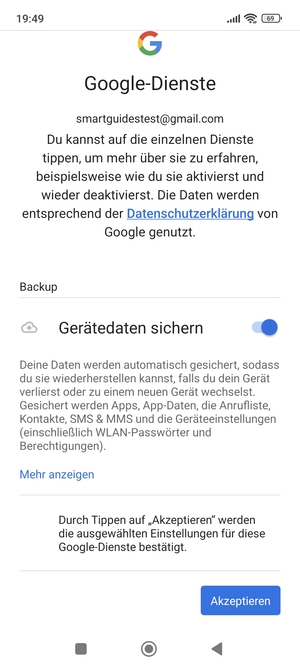 Wählen Sie Akzeptieren