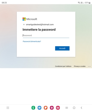 Inserisci la tua password e seleziona Accedi