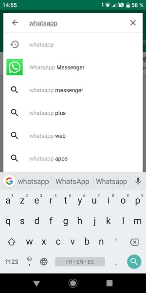Saisissez le nom de l'appli et sélectionnez Rechercher