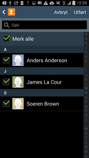 Velg Utført