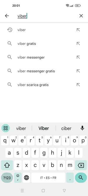 Inserisci il nome dell'app e seleziona Ricerca