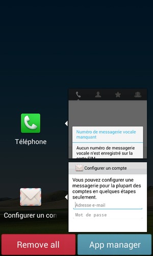 Sélectionnez Remove all pour fermer toutes les applications en cours d'exécution
