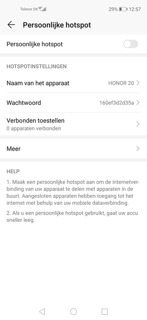 Selecteer Wachtwoord