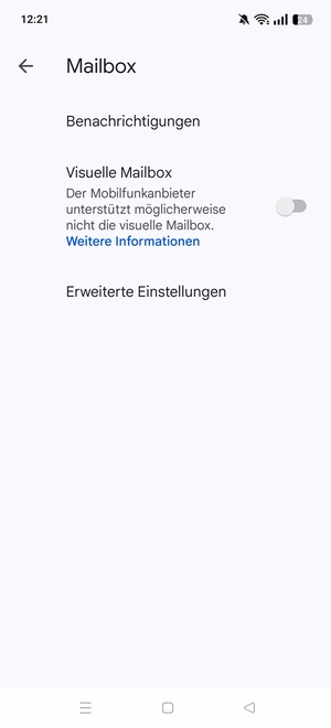 Wählen Sie Erweiterte Einstellungen