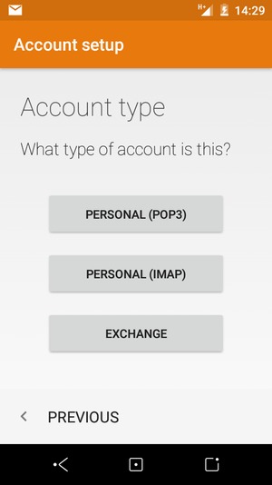 Select PERSONAL (POP3) or PERSONAL (IMAP)