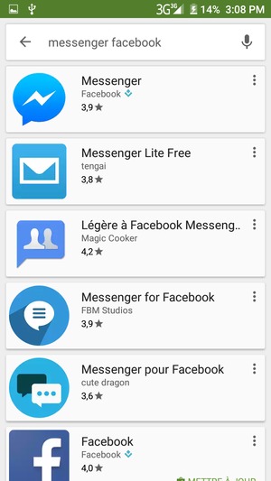 Sélectionnez l'appli