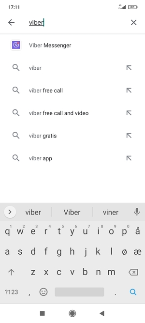 Skriv inn applikasjonsnavnet og velg Søk