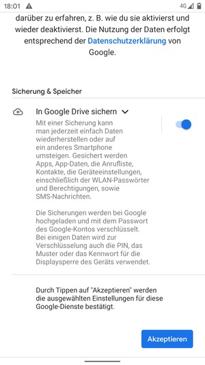 Wählen Sie Akzeptieren
