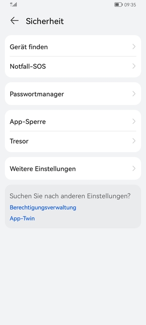 Wählen Sie Weitere Einstellungen