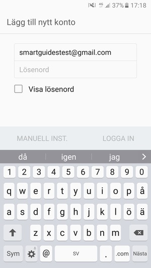 Ange din Gmail-adress och välj Nästa