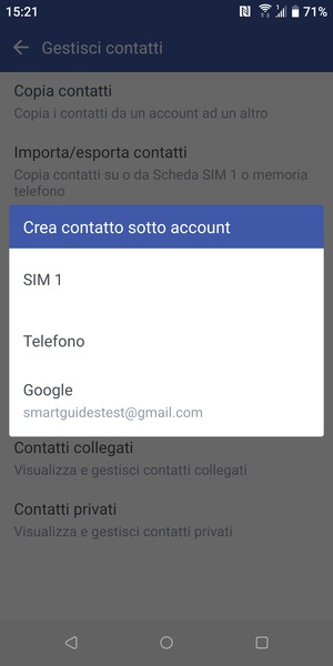 Seleziona il tuo account Google