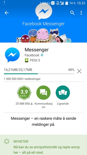 Vent til installasjonen er ferdig