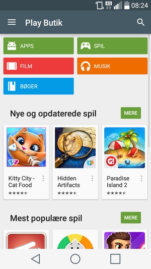 Vælg Søg-knappen