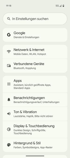 Wählen Sie Netzwerk & Internet