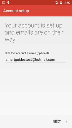 Give your account a name and enter your name. Select NEXT