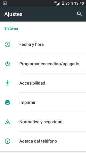 Desplácese y seleccione Acerca del teléfono