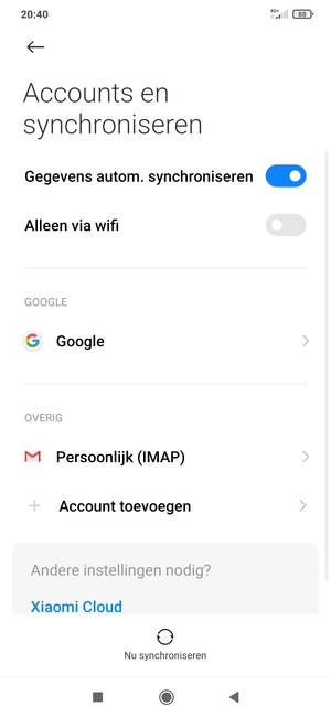 Selecteer Google