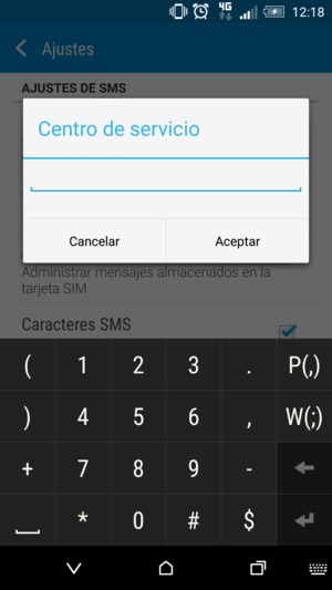 Introduzca el número de Centro de servicio y seleccione ACEPTAR
