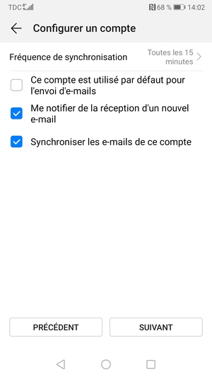 Sélectionnez SUIVANT