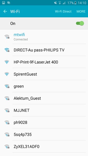 You are now connected to the Wi-Fi network