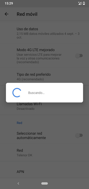 Espere a que la búsqueda termine