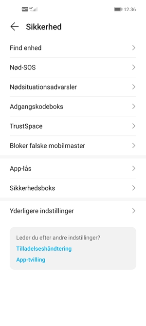 Vælg Yderligere indstillinger