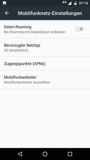 Um das Netzwerk zu wechseln, falls Probleme auftreten, wählen Sie Mobilfunkanbieter
