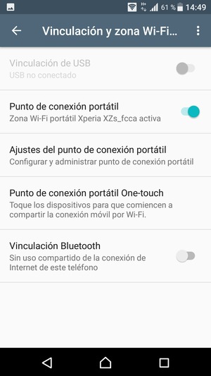 El teléfono ha sido configurado para su uso como módem